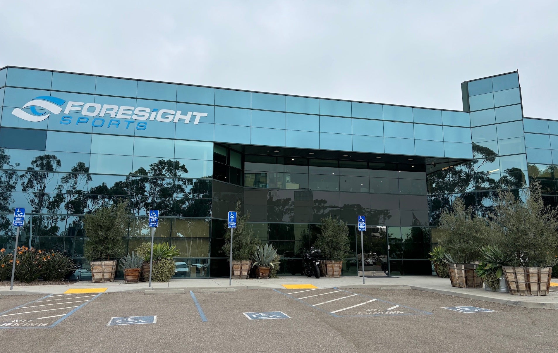 The outside of the Foresight Sports headquarters in San Diego