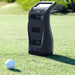 Closeup of a Foresight Sports GC3 golf launch monitor on the golf course with a golf ball in front of it
