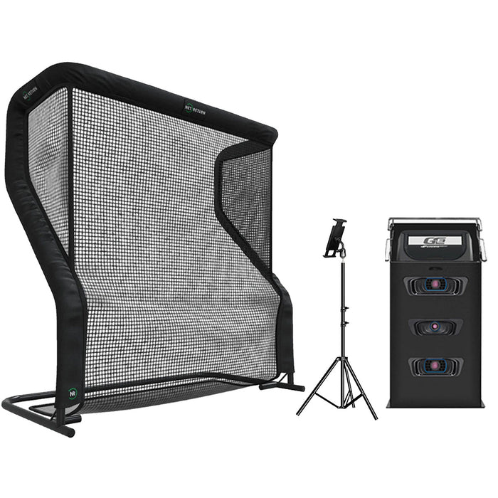 Foresight GC3 Golf Launch Monitor PlayBetter Home Net Studio with The Net Return Premium Hitting Net Package