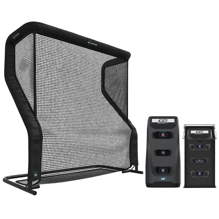 Foresight GC3 Golf Launch Monitor PlayBetter Home Net Studio with The Net Return Premium Hitting Net Package