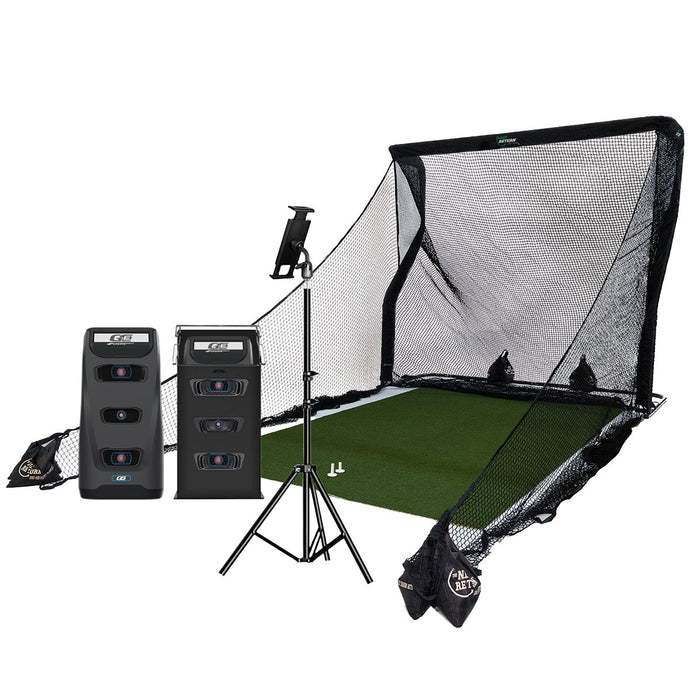 Foresight GC3 Golf Launch Monitor PlayBetter Home Net Studio with The Net Return Premium Hitting Net Package