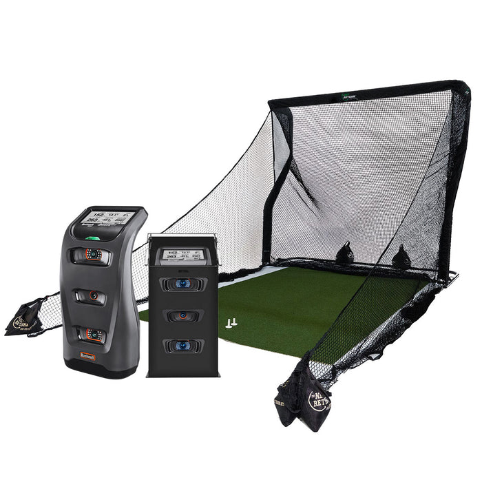 Bushnell Launch Pro Golf Simulator PlayBetter Home Net Studio with The Net Return Premium Hitting Net Package