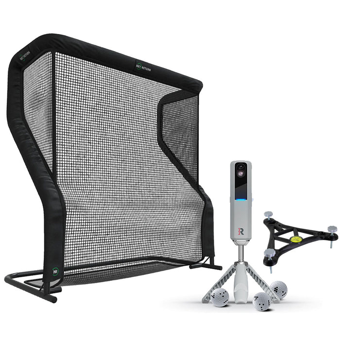 Rapsodo MLM2PRO Golf Launch Monitor PlayBetter Home Net Studio with The Net Return Premium Hitting Net Package