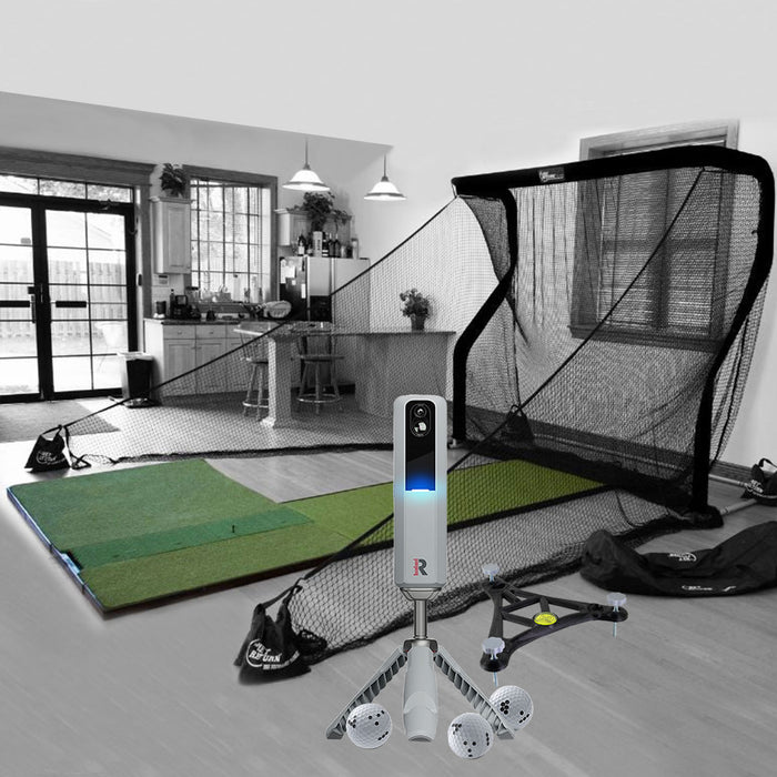 Rapsodo MLM2PRO Golf Launch Monitor PlayBetter Home Net Studio with The Net Return Premium Hitting Net Package