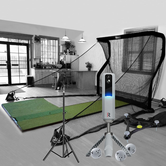 Rapsodo MLM2PRO Golf Launch Monitor PlayBetter Home Net Studio with The Net Return Premium Hitting Net Package