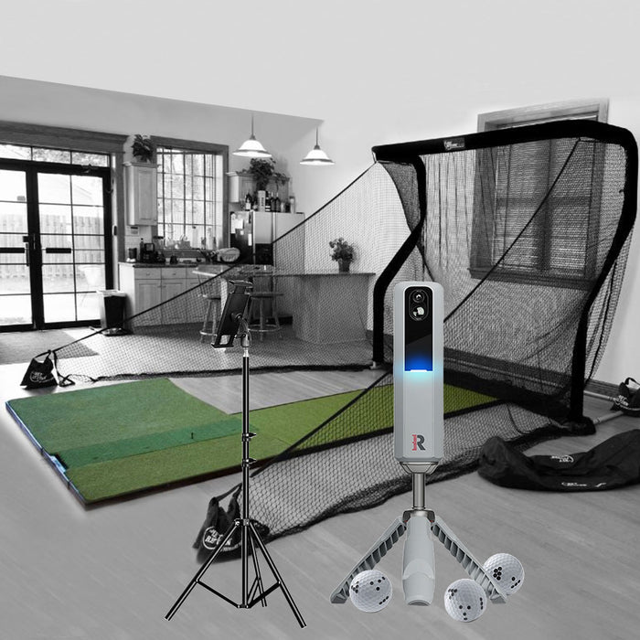 Rapsodo MLM2PRO Golf Launch Monitor PlayBetter Home Net Studio with The Net Return Premium Hitting Net Package