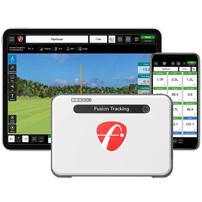 FlightScope Mevo+ Plus LIMITED EDITION (with Pro Package, Face Impact, 12 Exclusive E6 Connect Courses) Golf Launch Monitor & Simulator