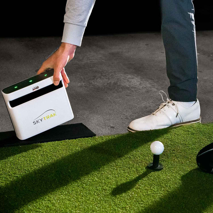 SkyTrak+ Golf Launch Monitor PlayBetter Home Net Studio with The Net Return Premium Hitting Net Package