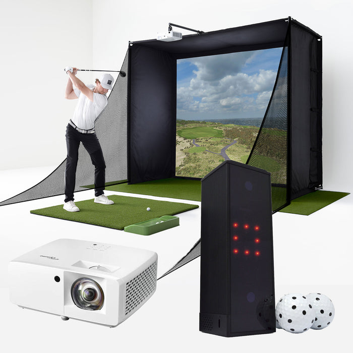 Square Golf Simulator & Launch Monitor with PlayBetter SimStudio™ Complete Home Golf Studio Package