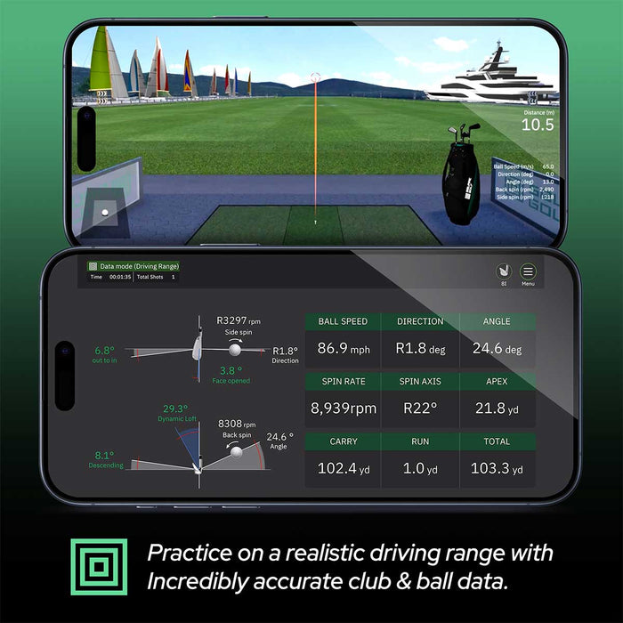 Square Golf Simulator & Launch Monitor with PlayBetter SimStudio™ Complete Home Golf Studio Package