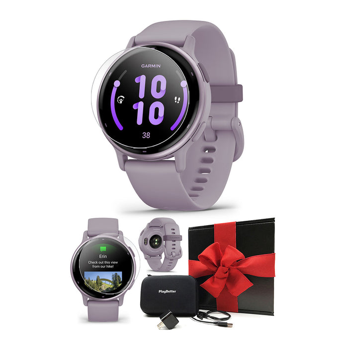 Garmin vivoactive 5 Fitness GPS Smartwatch, Slate/Black / +Charger & Screen Protectors 