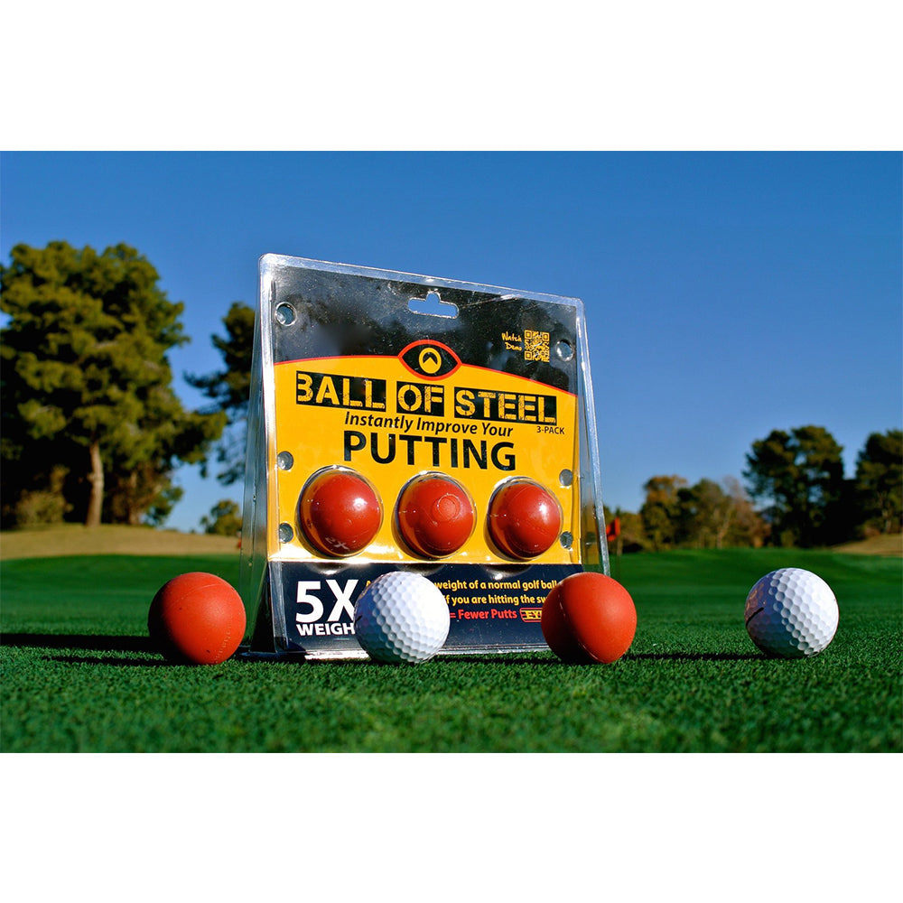 EyeLine Golf Balls of Steel | 3-Pack Putting Practice Balls — PlayBetter