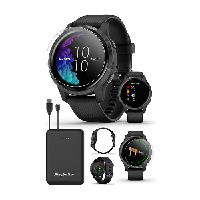 Garmin Venu® (Black/Slate) GPS Fitness Smartwatch for Men & Women