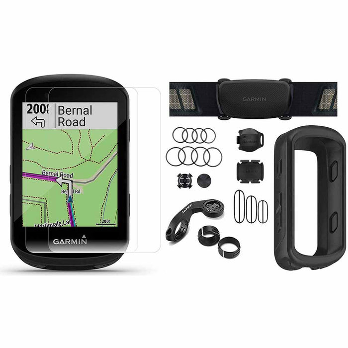 Garmin Edge 540 (Non-Solar) GPS Cycling Computer  Bundle with PlayBetter  Protective Silicone Case (Black) & Screen Protectors 